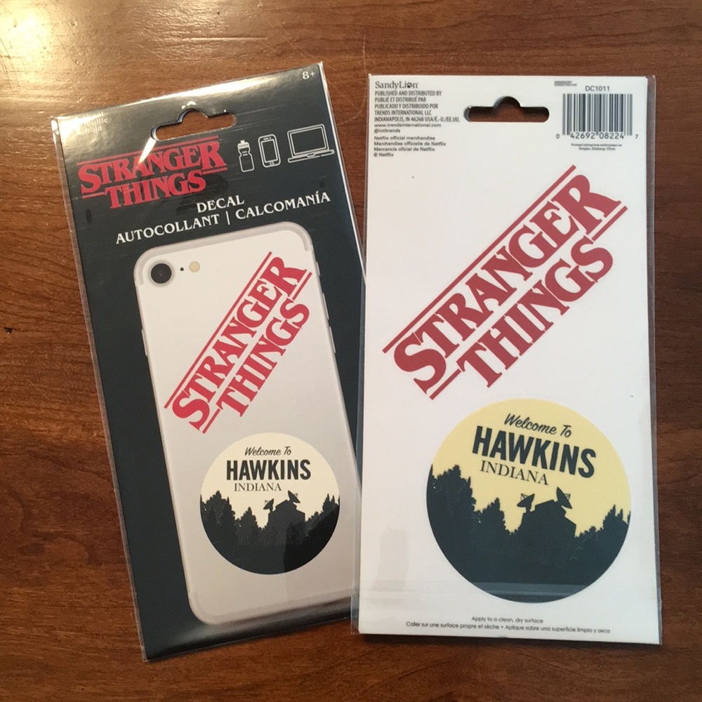 Stranger Things decals- 2 packs
